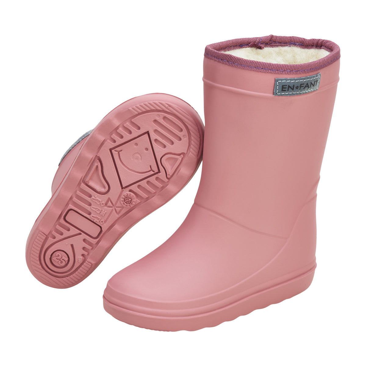EN FANT thermo regenlaarzen kind gevoerde laarzen Old Rose (oudroze)