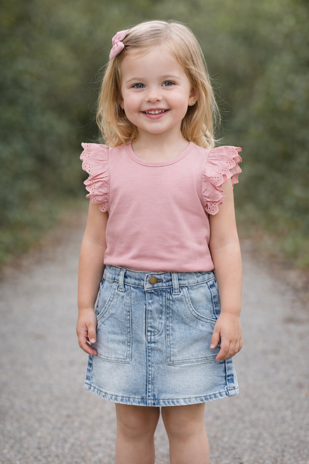 EN FANT T-shirt kind Zephyr roze