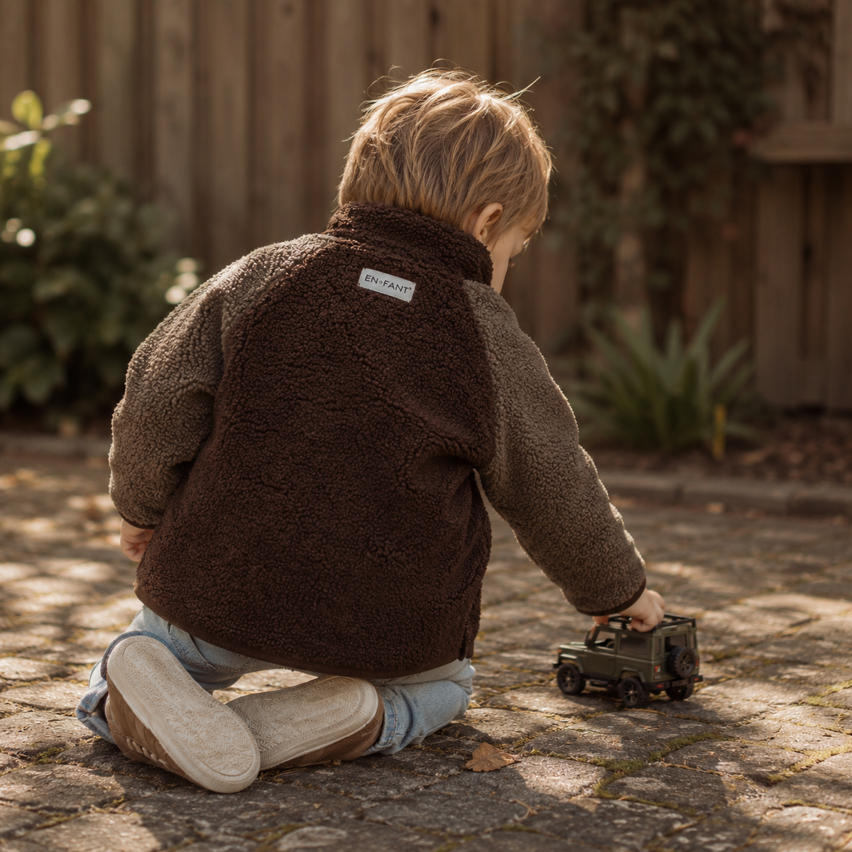 EN FANT teddy jas kind Chestnut (kastanjebruin)