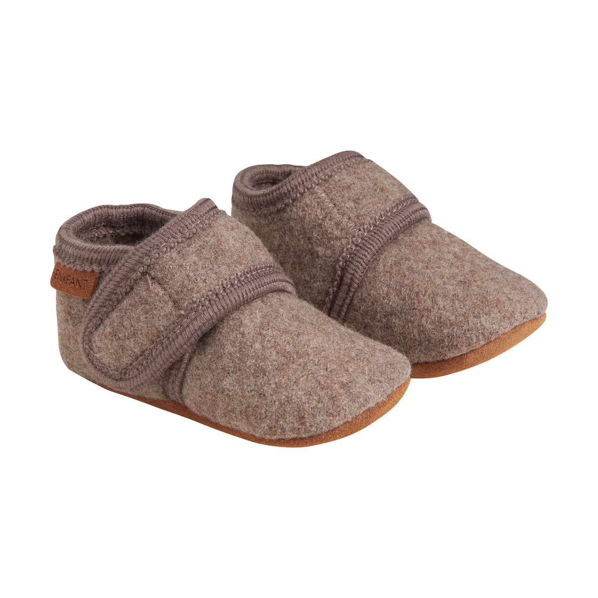 EN FANT wollen slofjes baby Walnut (walnootbruin)