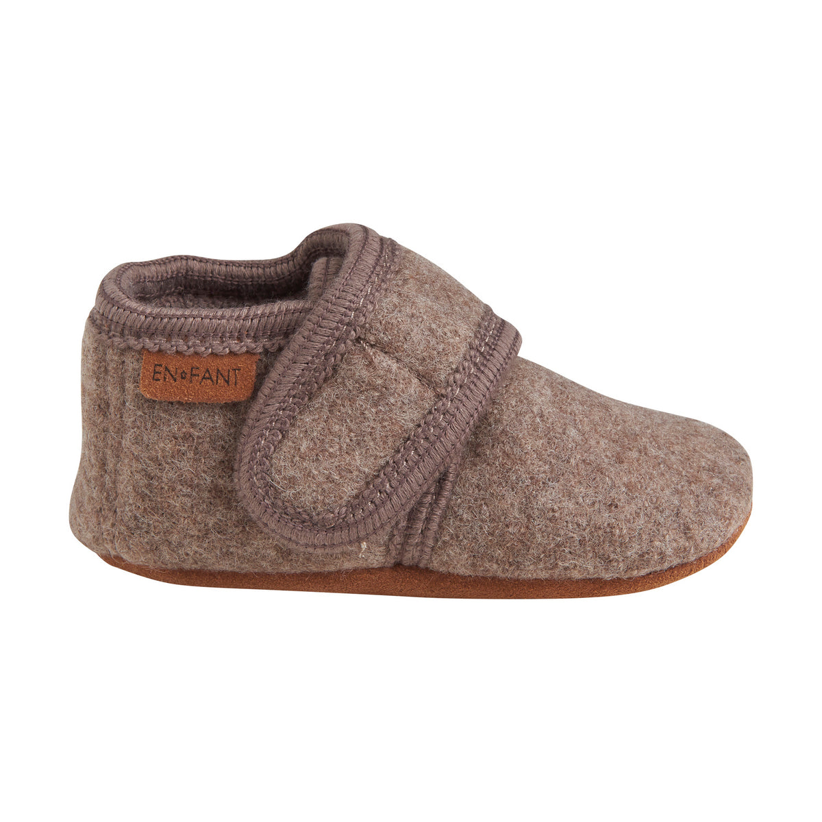 EN FANT wollen slofjes baby Walnut (walnootbruin)