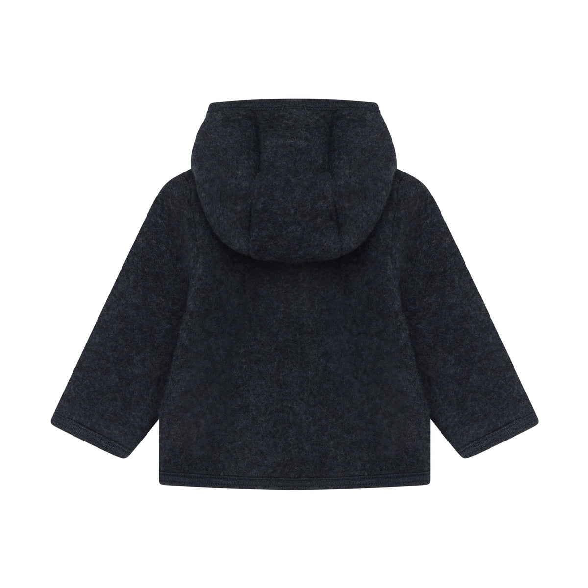 HUTTELIHUT wollen fleece jas kind Navy Melange (donkerblauw gemêleerd)