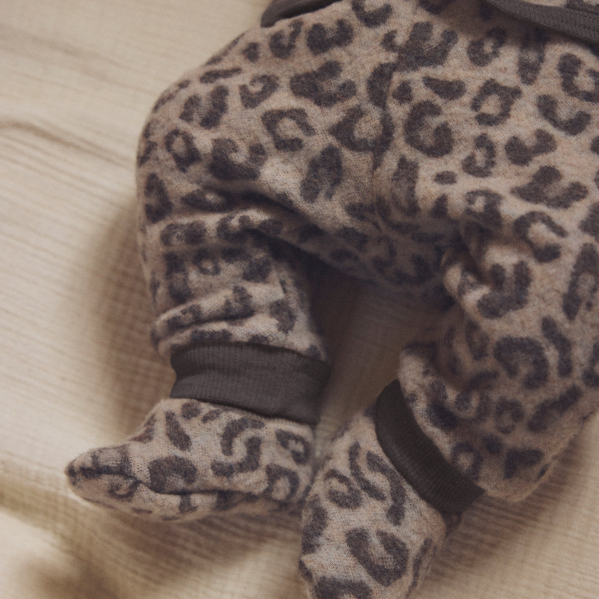 HUTTELIHUT wollen fleece jas kind Jacquard Camel Melange (camel gemêleerd)