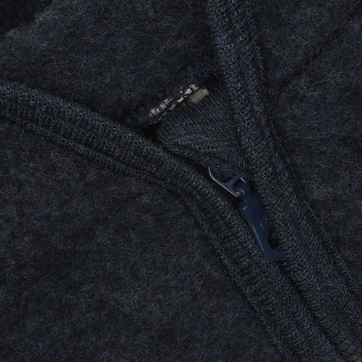 HUTTELIHUT wollen fleece jas kind Navy Melange (donkerblauw gemêleerd)
