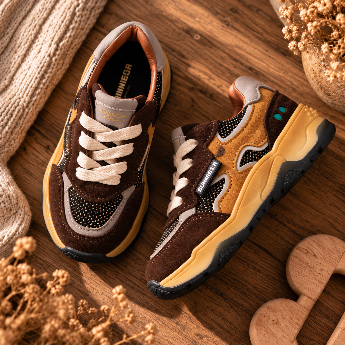 Bunnies Chase Chunky sneakers kind Chocolate (bruin)