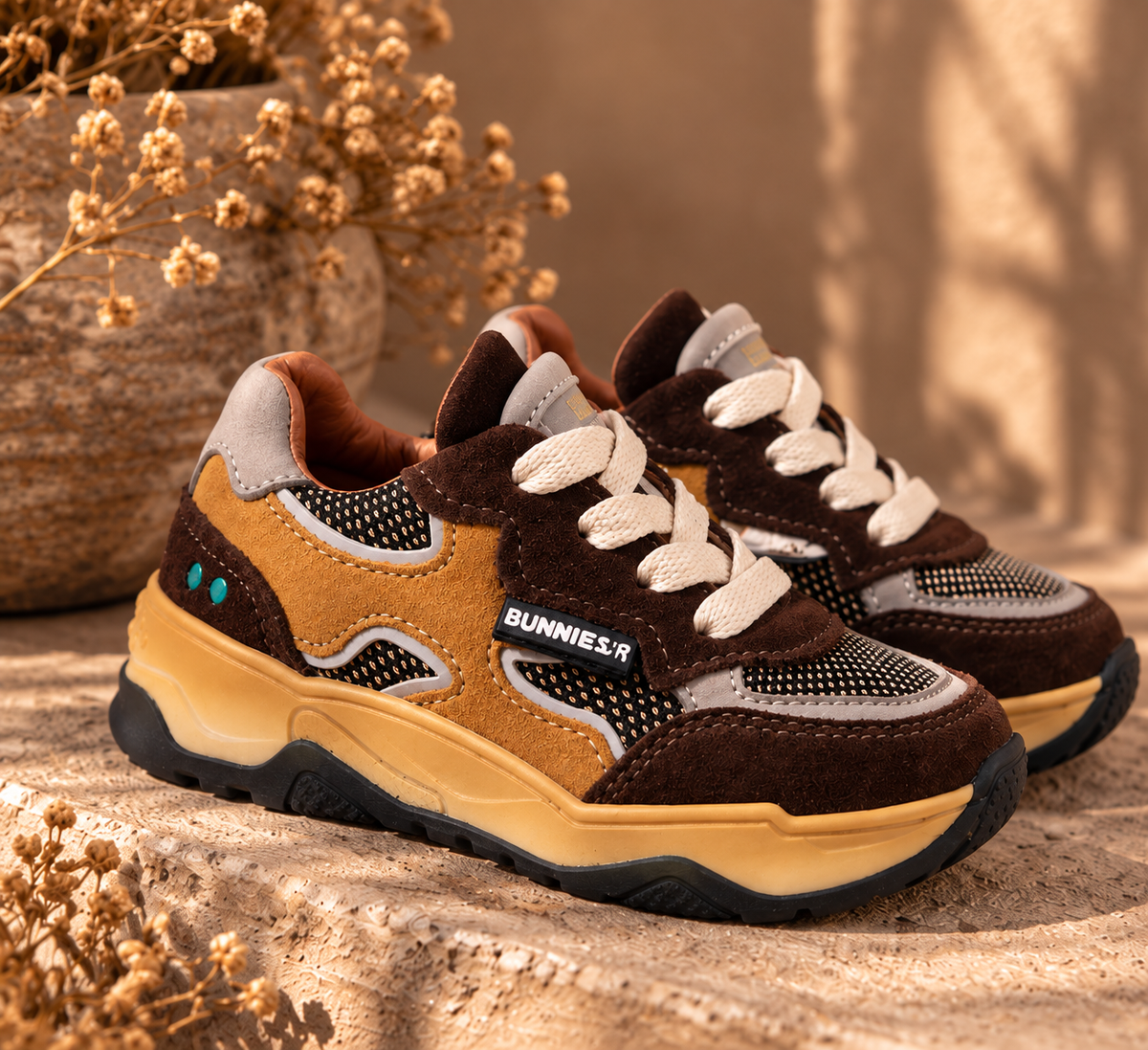 Bunnies Chase Chunky sneakers kind Chocolate (bruin)