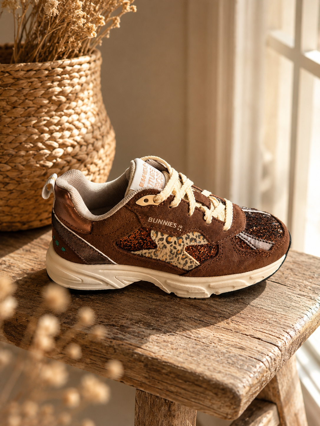 Bunnies Daan Dash sneakers kind Dark Brown (donkerbruin)