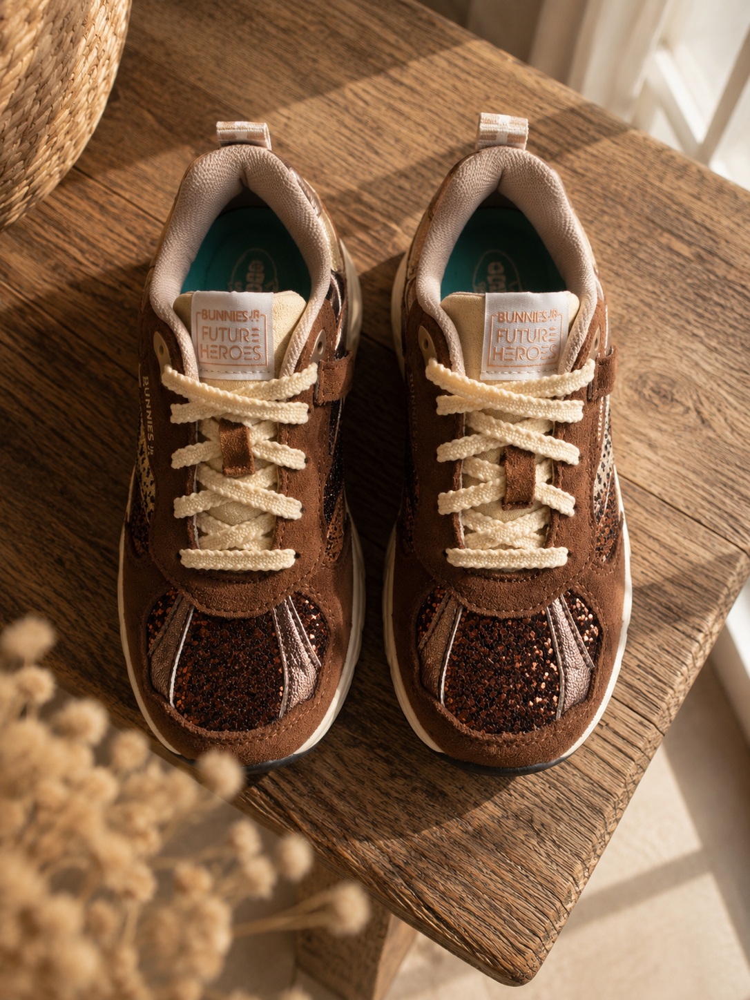 Bunnies Daan Dash sneakers kind Dark Brown (donkerbruin)