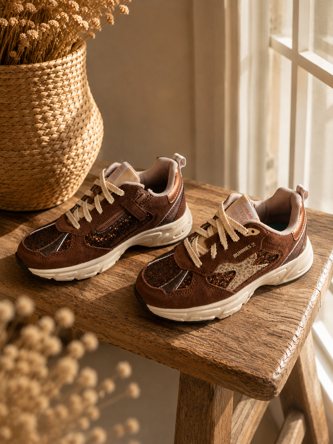 Bunnies Daan Dash sneakers kind Dark Brown (donkerbruin)