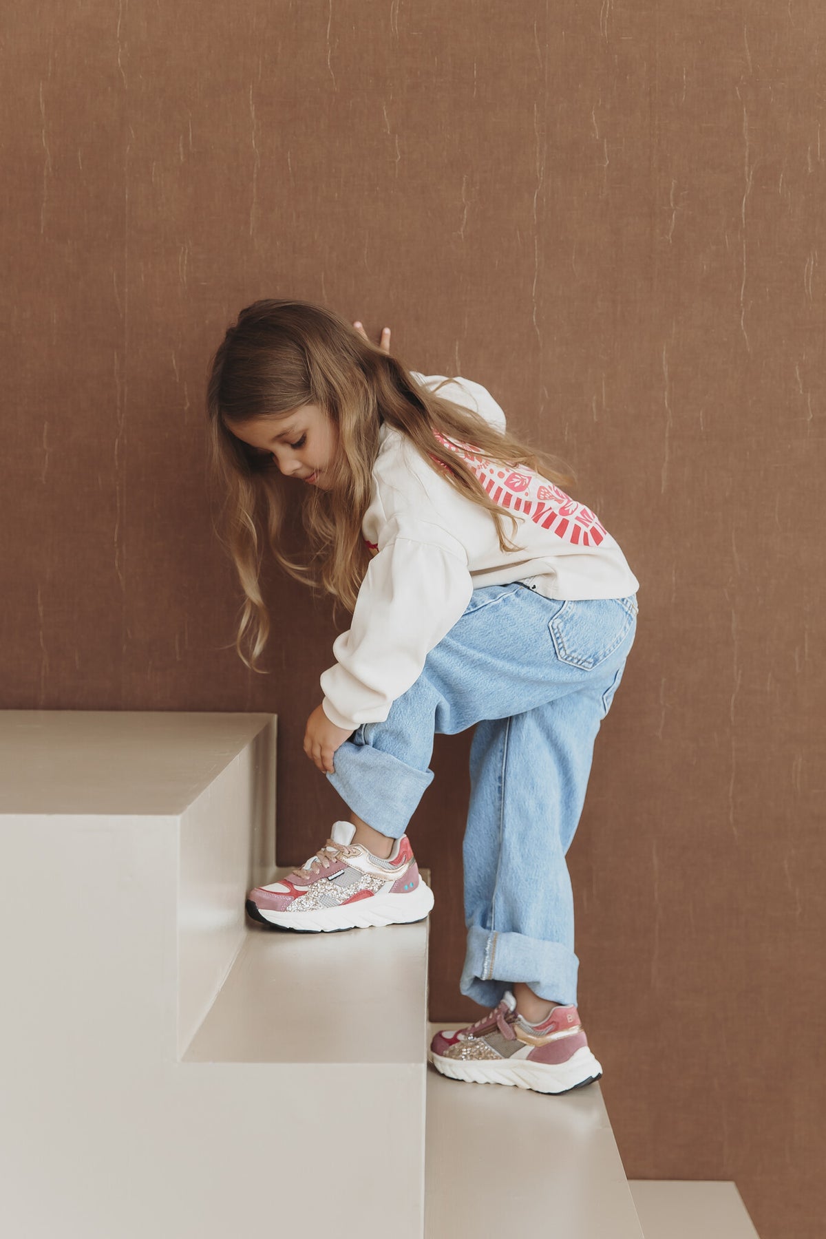 Bunnies Reza Rush sneakers kind Oxblood (roze)