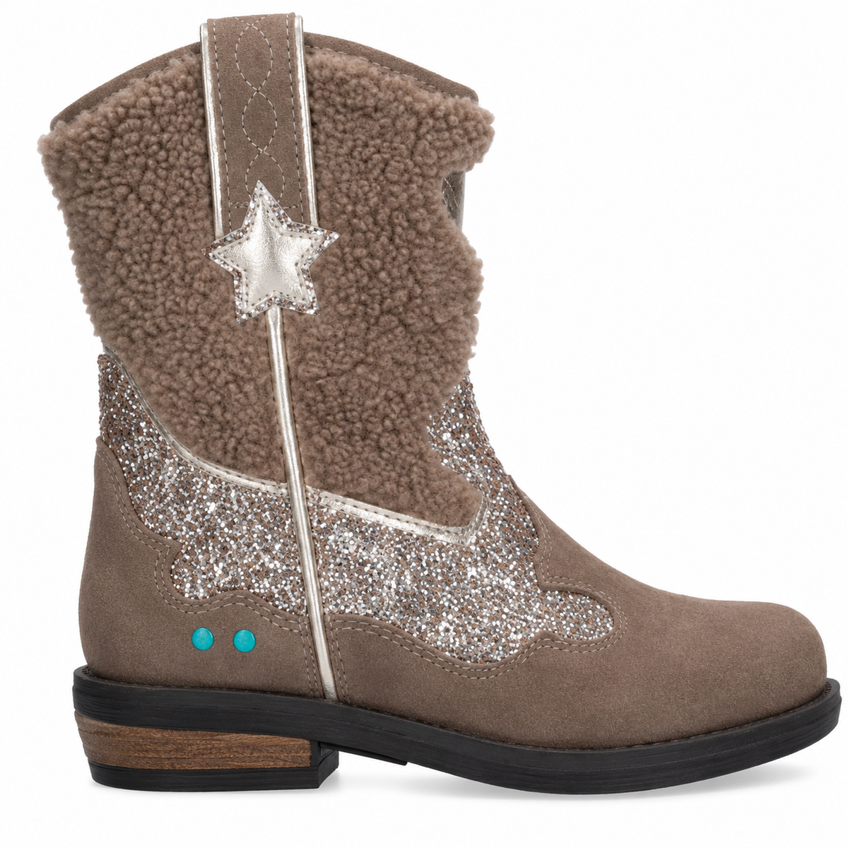 Bunnies Roxy Rodeo cowboylaarzen kind Elephant (taupe)