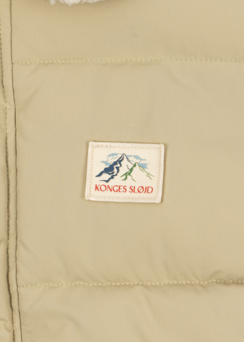 KONGES SLØJD winterjas kind Alpi Collar Jacket GRS Pale Olive Green (licht olijfgroen)