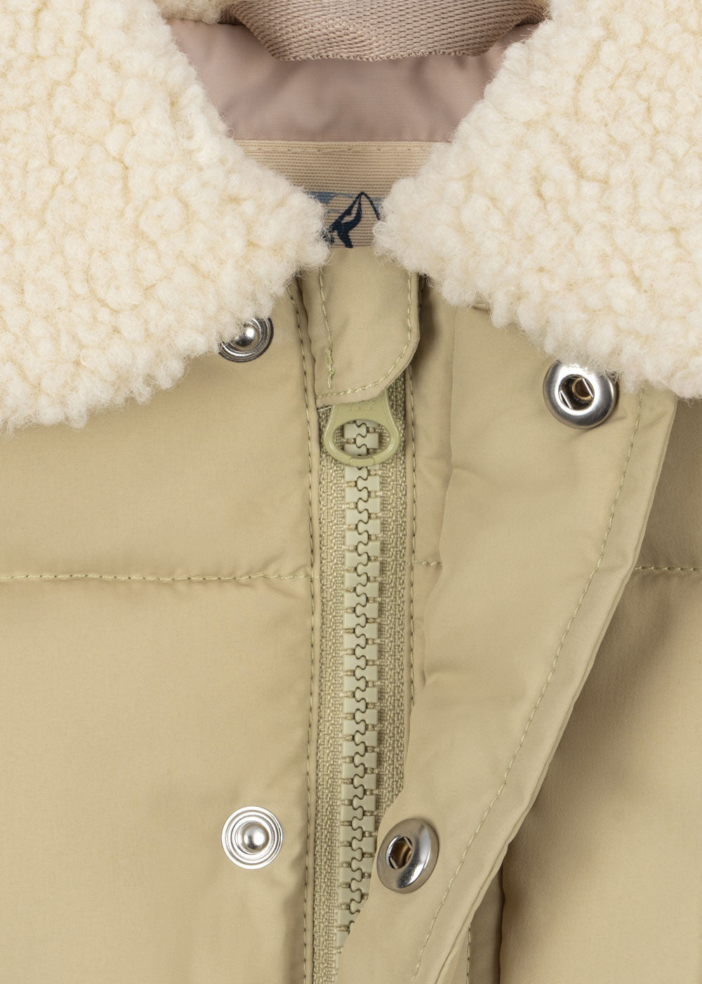 KONGES SLØJD winterjas kind Alpi Collar Jacket GRS Pale Olive Green (licht olijfgroen)