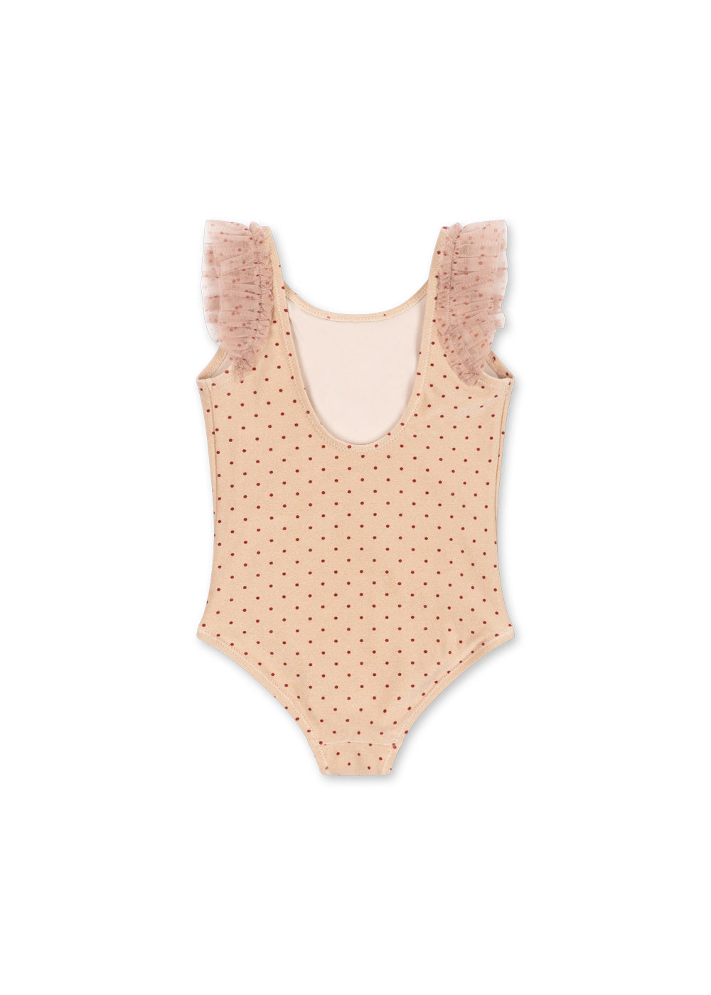 Konges Sløjd badpak meisje Amandine Swimsuit Emboldened Dot gestipt beige