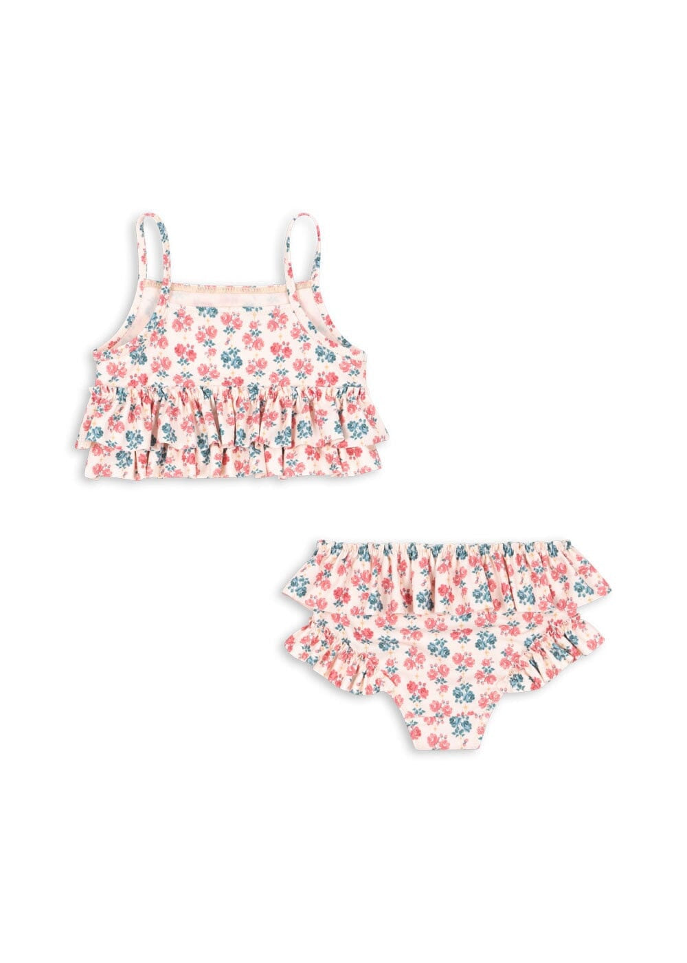 Konges Sløjd bikini kind Manuca Frill Lumina Rose (bloemenprint roos ruches)