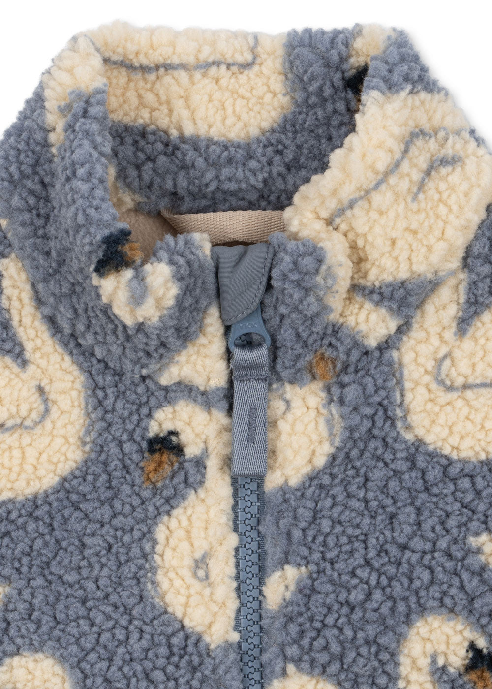 KONGES SLØJD teddyjas kind Jody Teddy Jacket GRS Swan zwaan (gebroken wit)