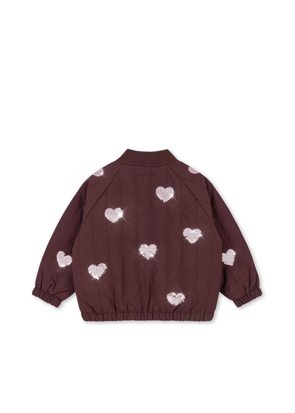 KONGES SLØJD winterjas bomberjack meisje Juno Sequin Bomber Jacket Decadent Chocolate (bordeauxrood)