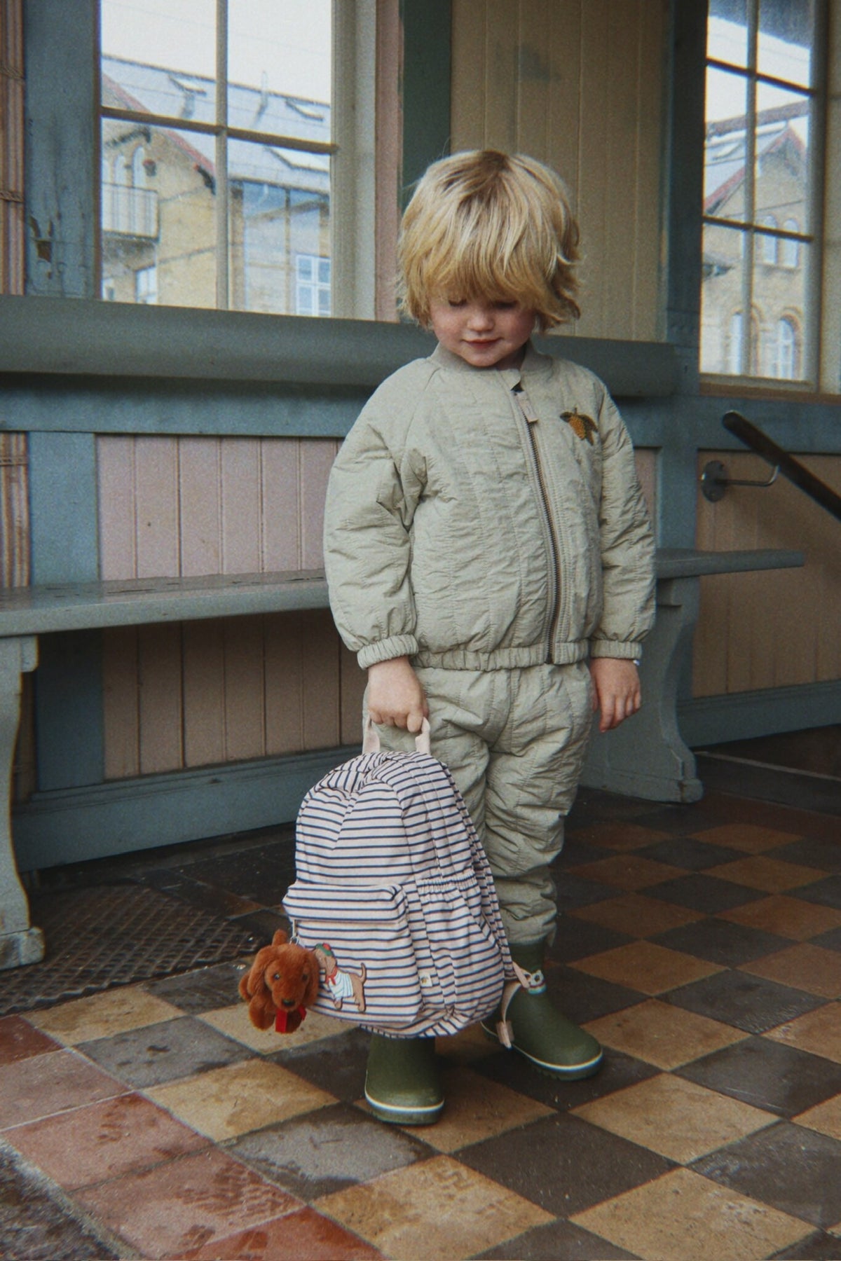 KONGES SLØJD rugzak kind Nohr Mini Backpack Stripe La Mer rugtas teckel gestreept