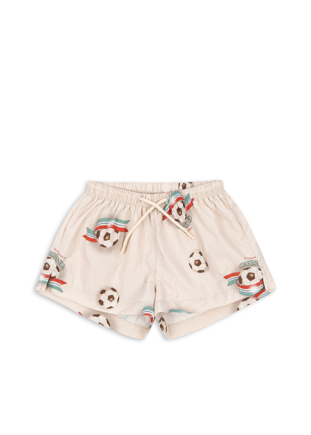 Konges Sløjd zwembroek kind Pomio Short Swim Shorts GRS Kick It met voetbal print