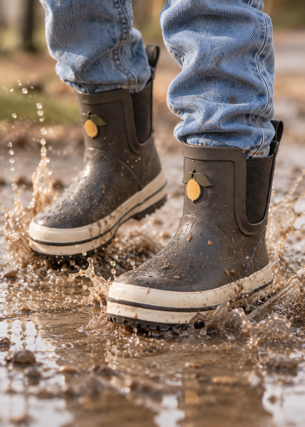 KONGES SLØJD regenlaarzen kind Roi Rain Boot Low Kalamata (donkergrijs)