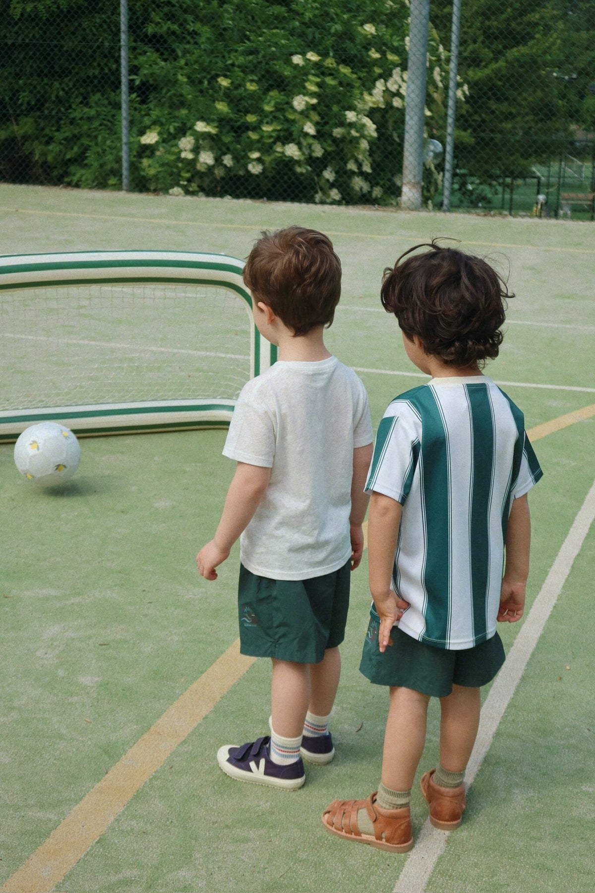 KONGES SLØJD sportshirt kind Class Stripe Green groen gestreept shirt