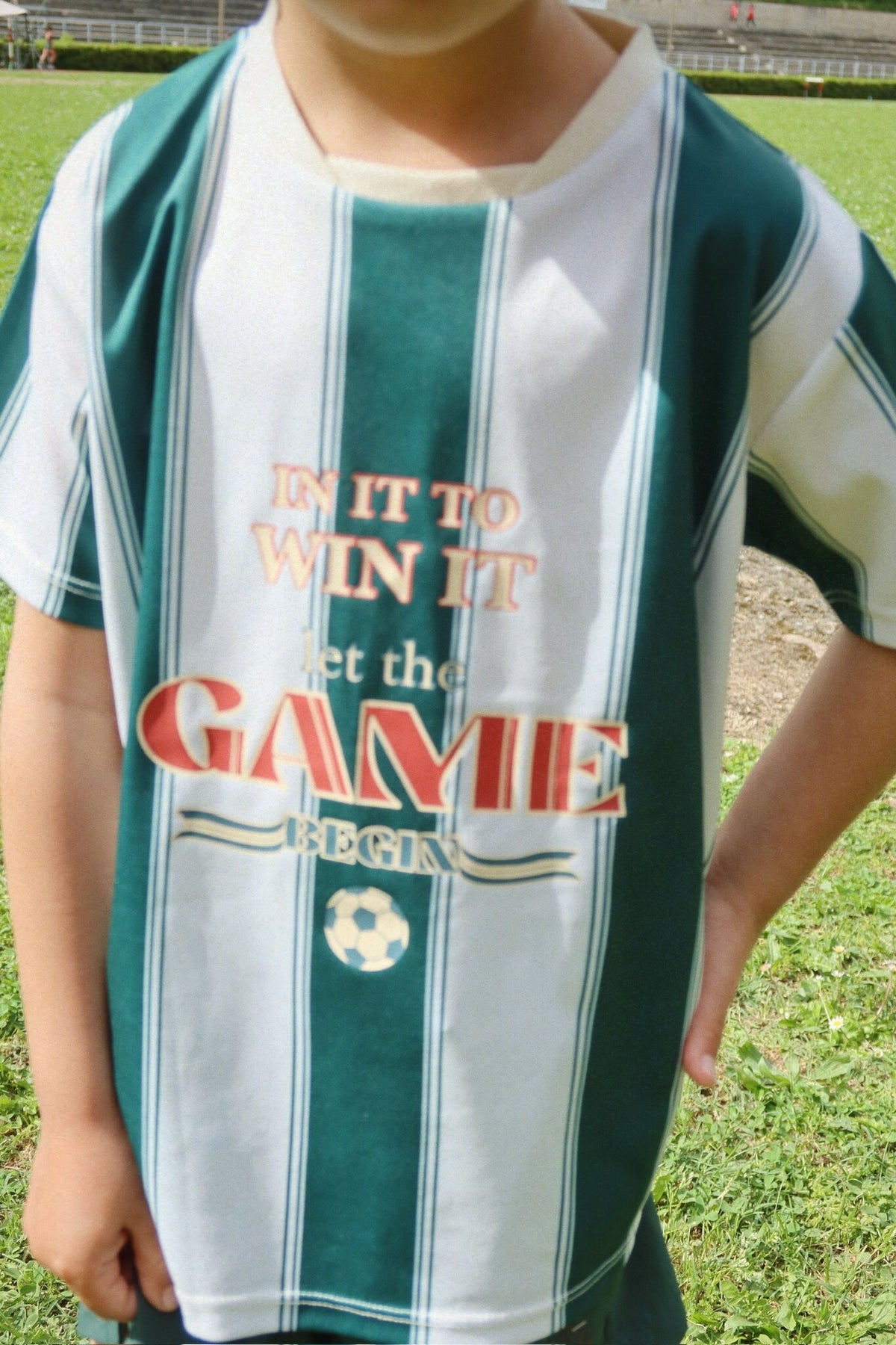 KONGES SLØJD sportshirt kind Class Stripe Green groen gestreept shirt