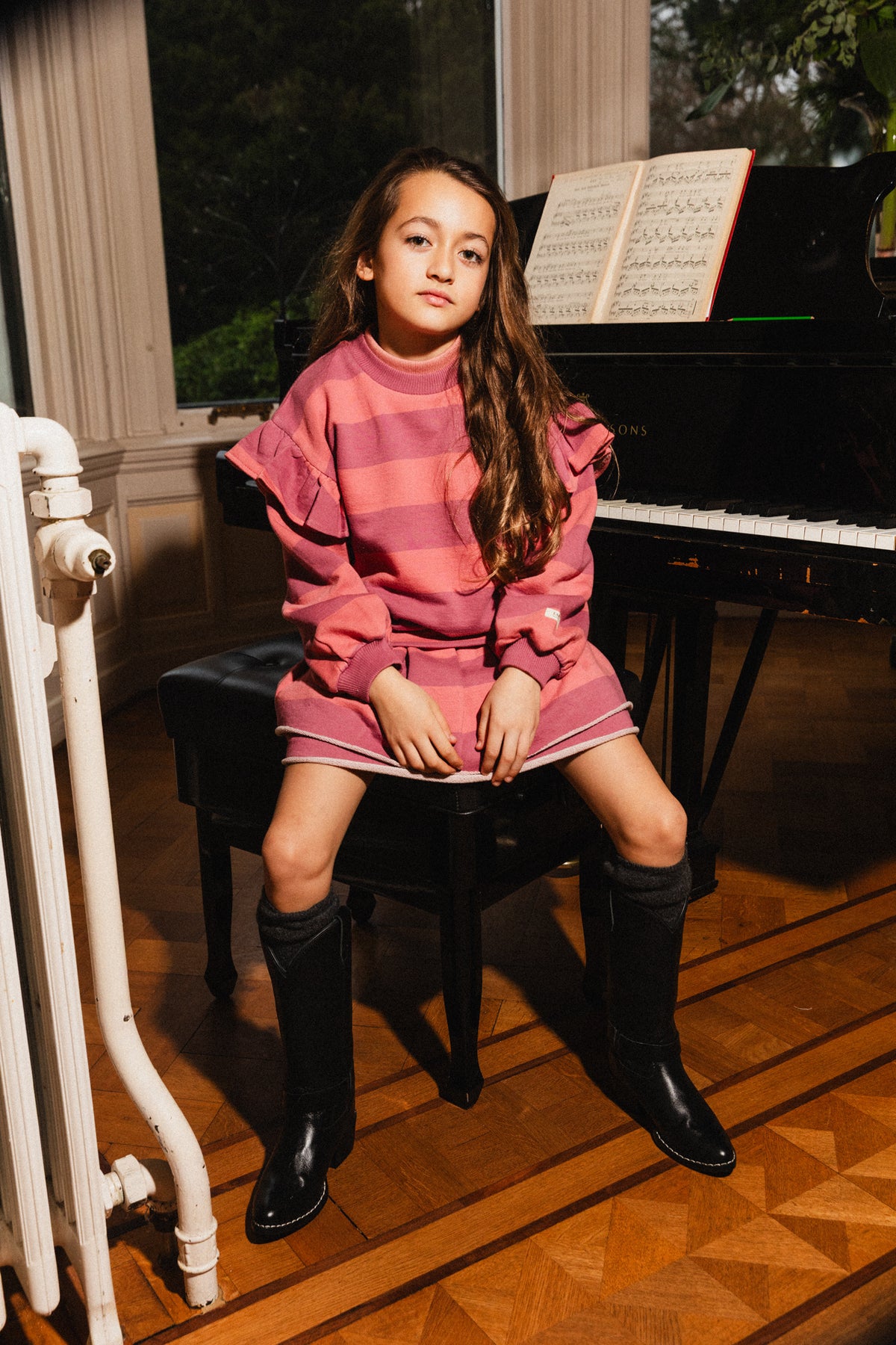 LABO DE COLORES sweater trui meisje Laella Rose Salmon (zalmroze)