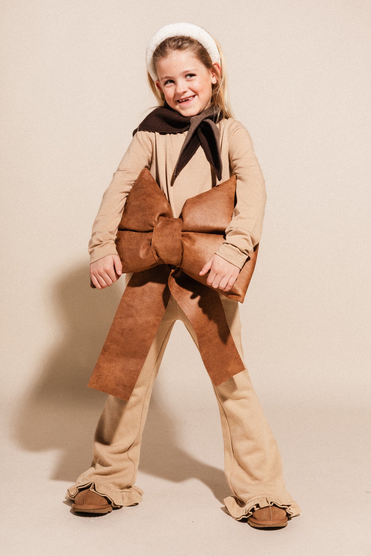LABO DE COLORES flared broek flare broek meisje Lexa Taupe