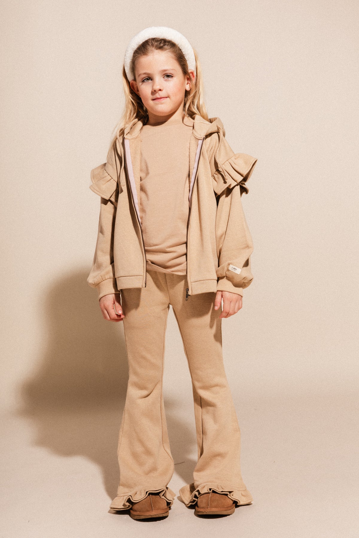 LABO DE COLORES flared broek flare broek meisje Lexa Taupe