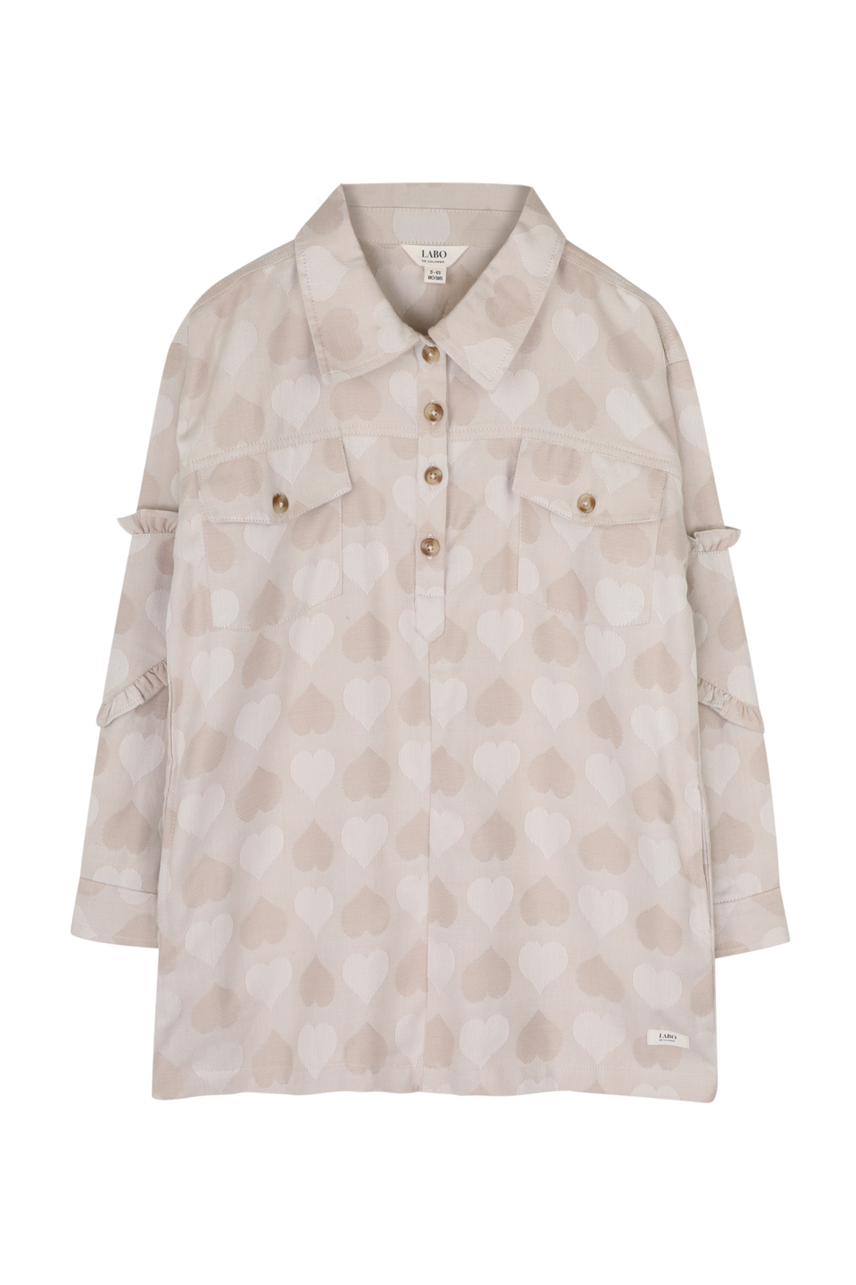 LABO DE COLORES jurk dress meisje Lilia Taupe
