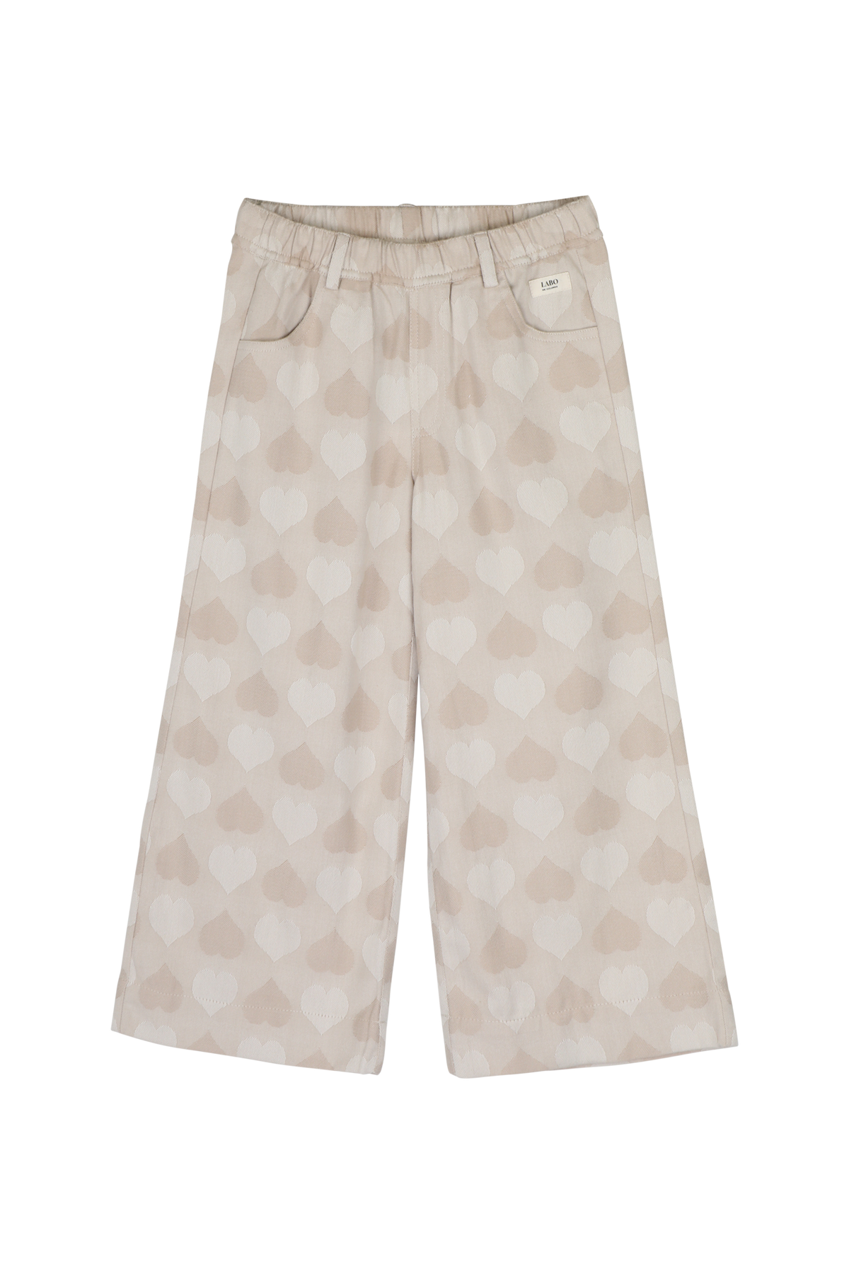 LABO DE COLORES wijde broek wide leg broek meisje Liona Taupe