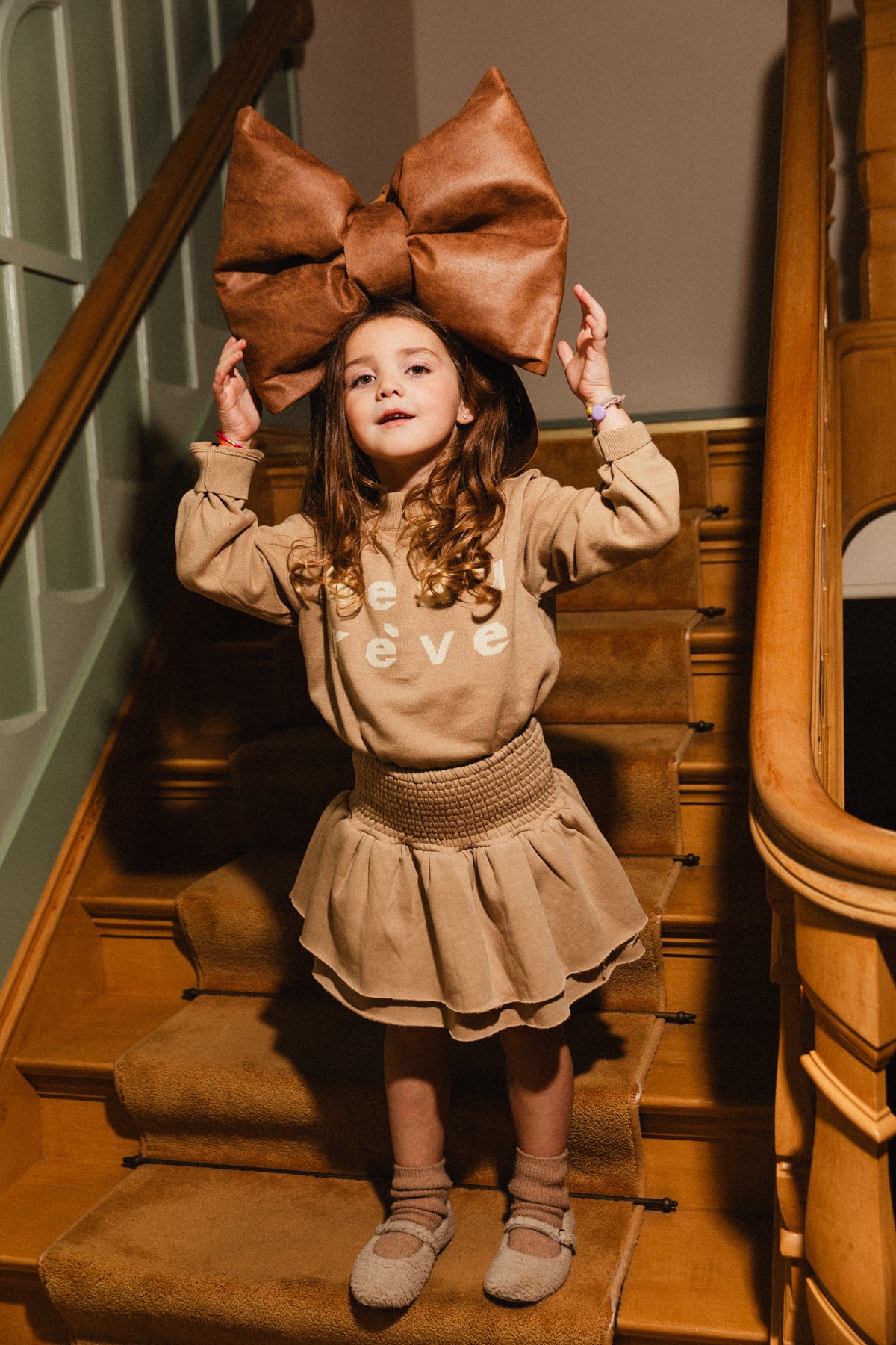 LABO DE COLORES rok skirt meisje Liorah Taupe
