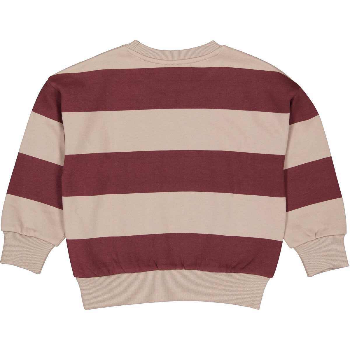 LEVV sweater jongen Dax AOP Grey Stripe (bordeaux gestreept)