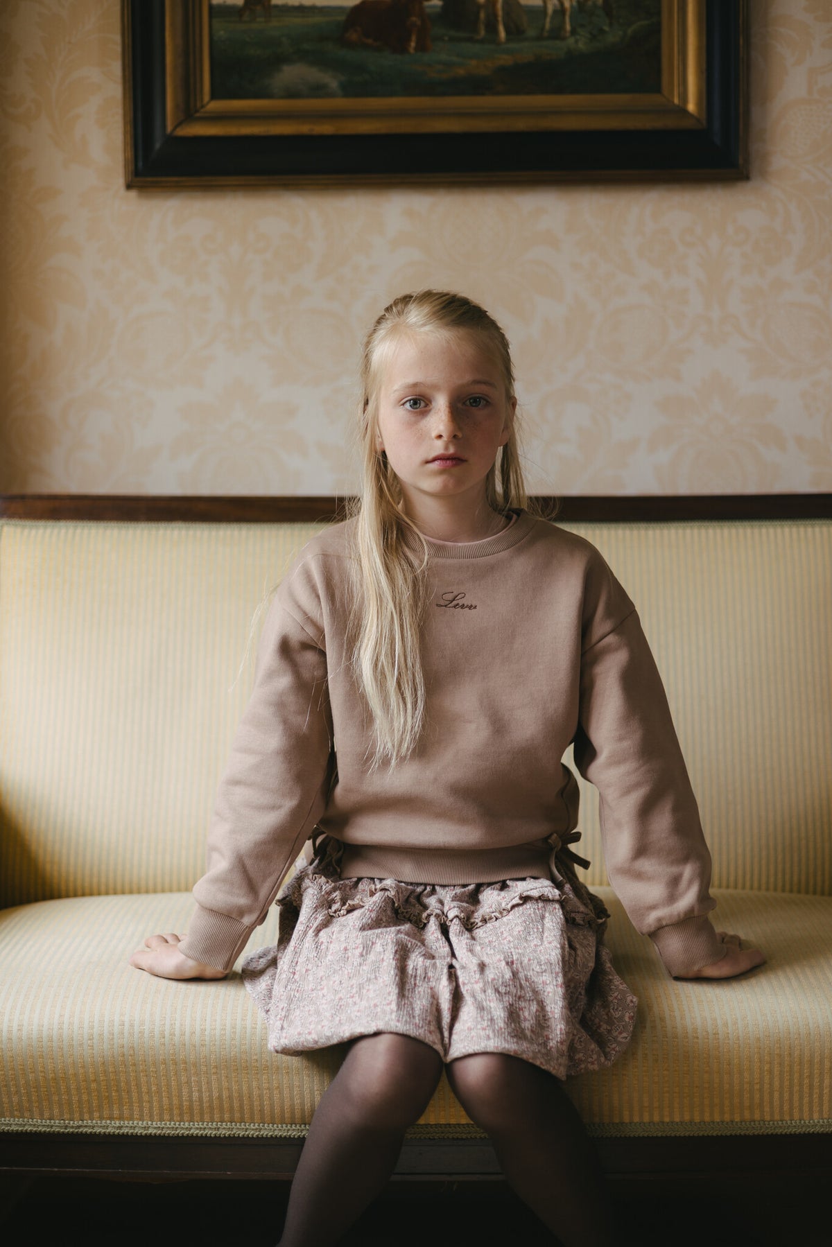 LEVV sweater meisje Denise Light Taupe (lichttaupe)