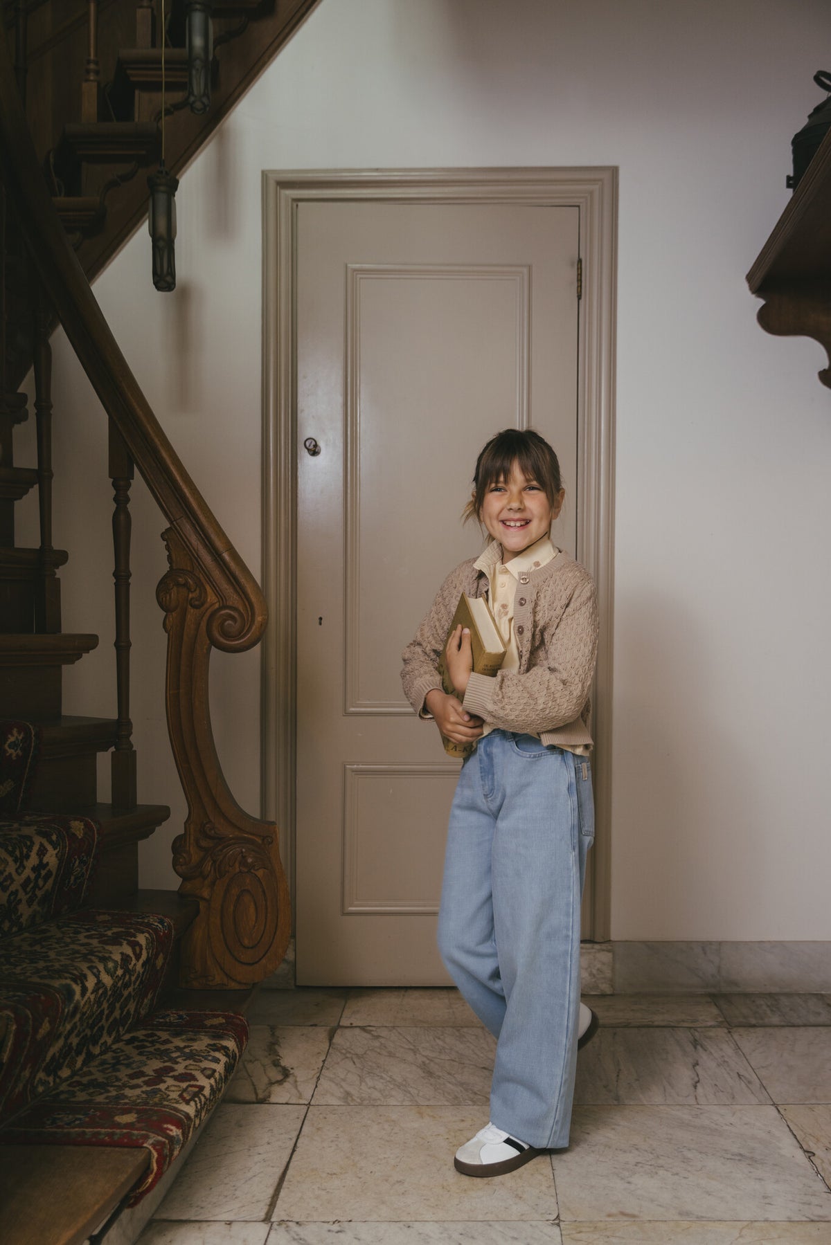 LEVV sweater/vest meisje Dilan Light Taupe (lichttaupe)