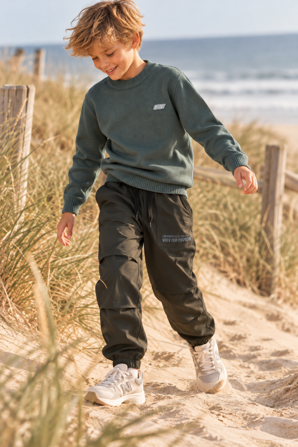 LEVV broek jongen Dylan Night Blue (donkergroen)