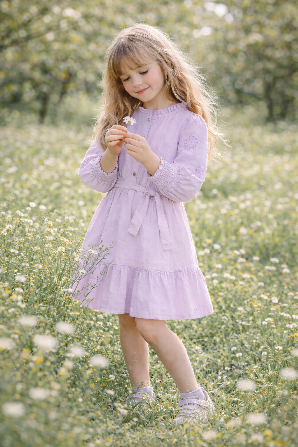 LEVV jurkje meisje Lila jurk Lilac lila
