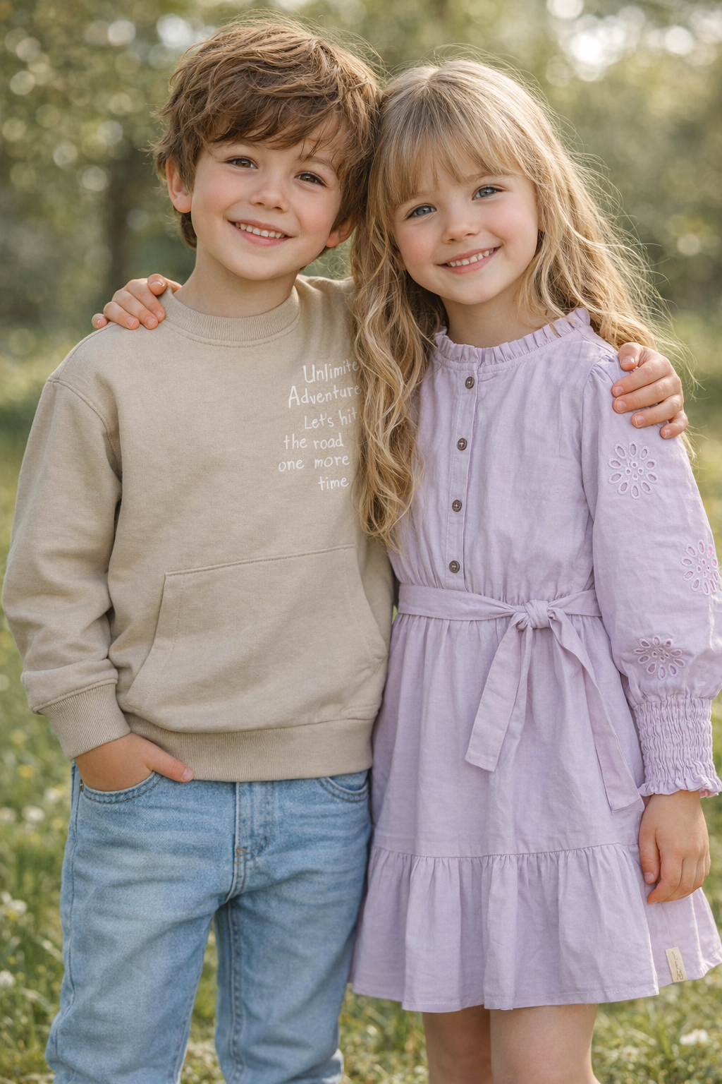 LEVV jurkje meisje Lila jurk Lilac lila