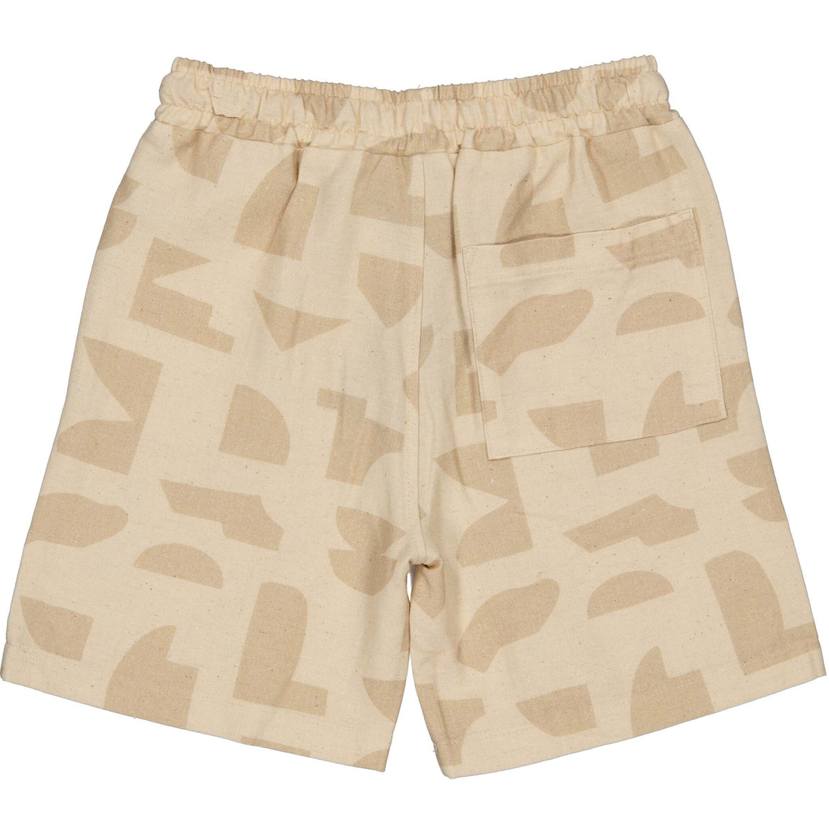 LEVV korte broek jongen Bouwe short AOP Sand Graphic zand met print