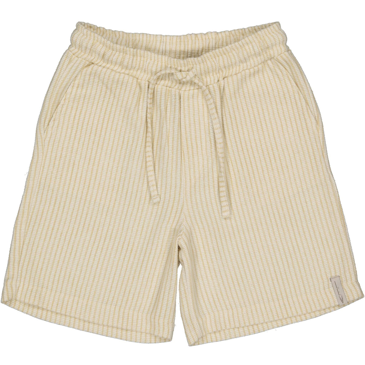 LEVV korte broek jongen Bruun short AOP Off White Stripe off white gestreept