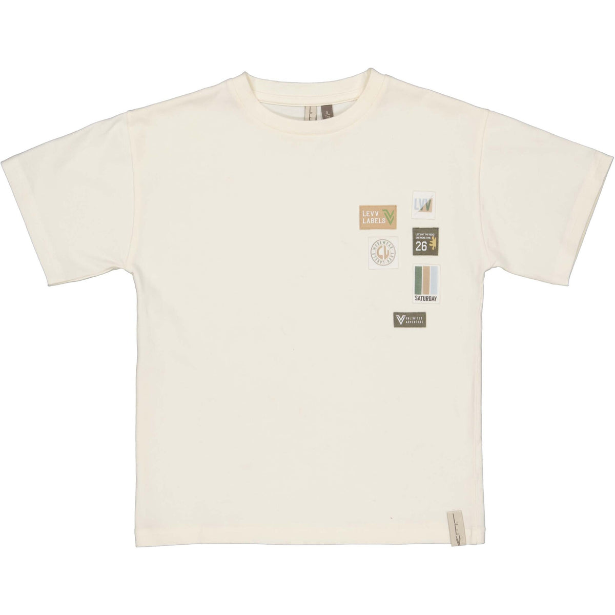 LEVV shirt meisje Banu T-shirt White Cream wit crème