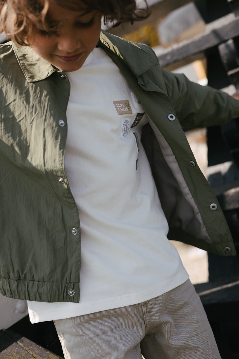 LEVV shirt meisje Banu T-shirt White Cream wit crème