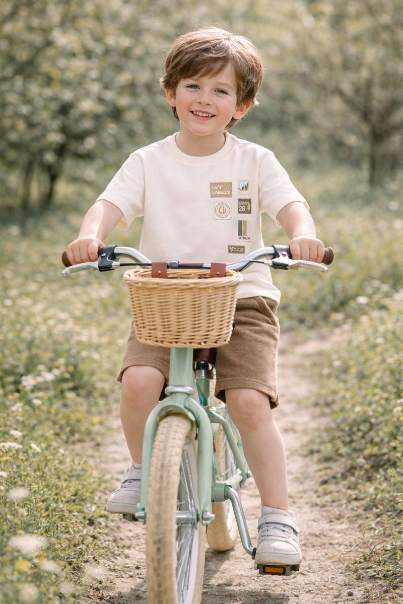 LEVV shirt meisje Banu T-shirt White Cream wit crème