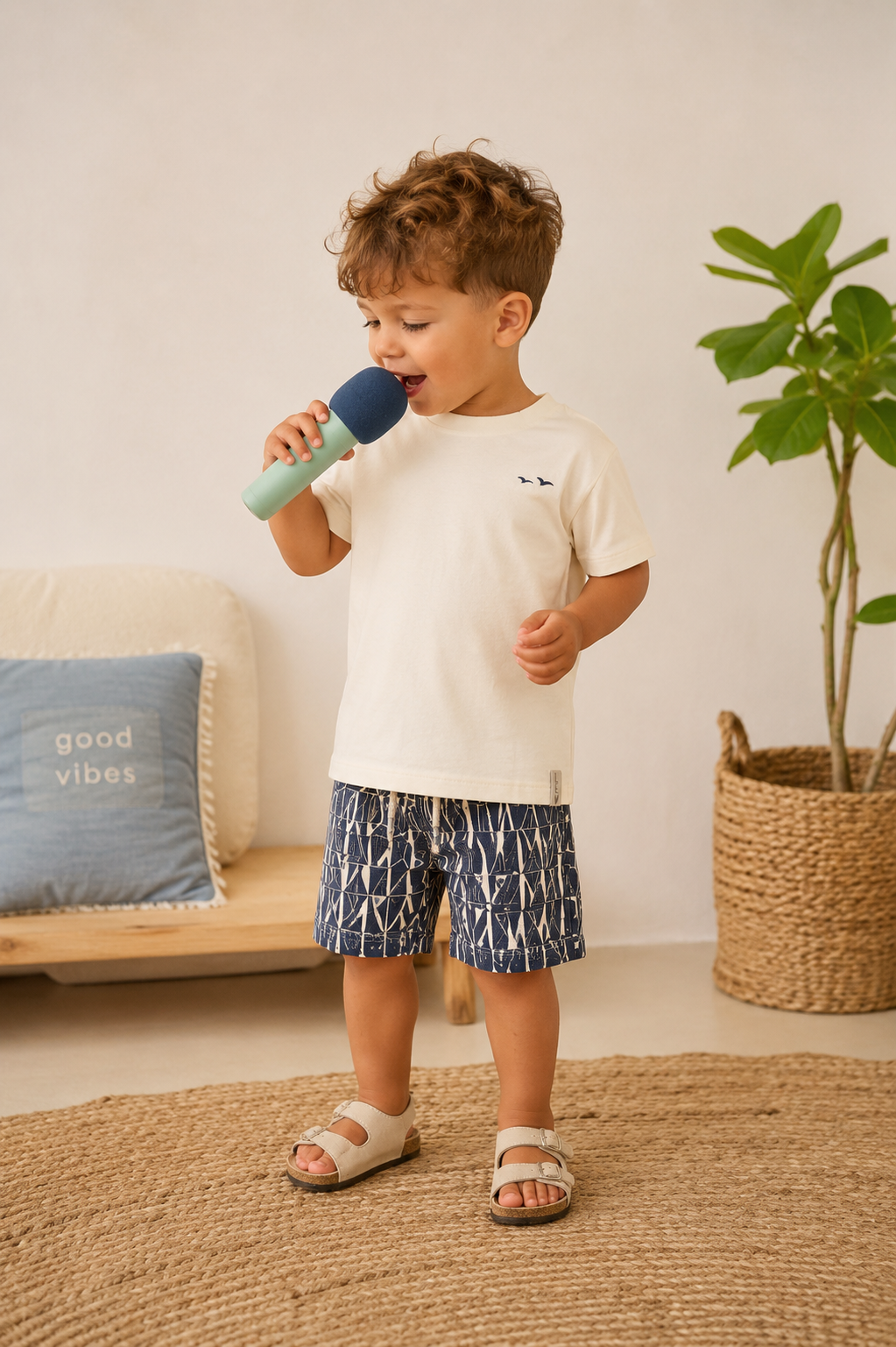 LEVV shirt jongen Baran T-shirt Soft White wit