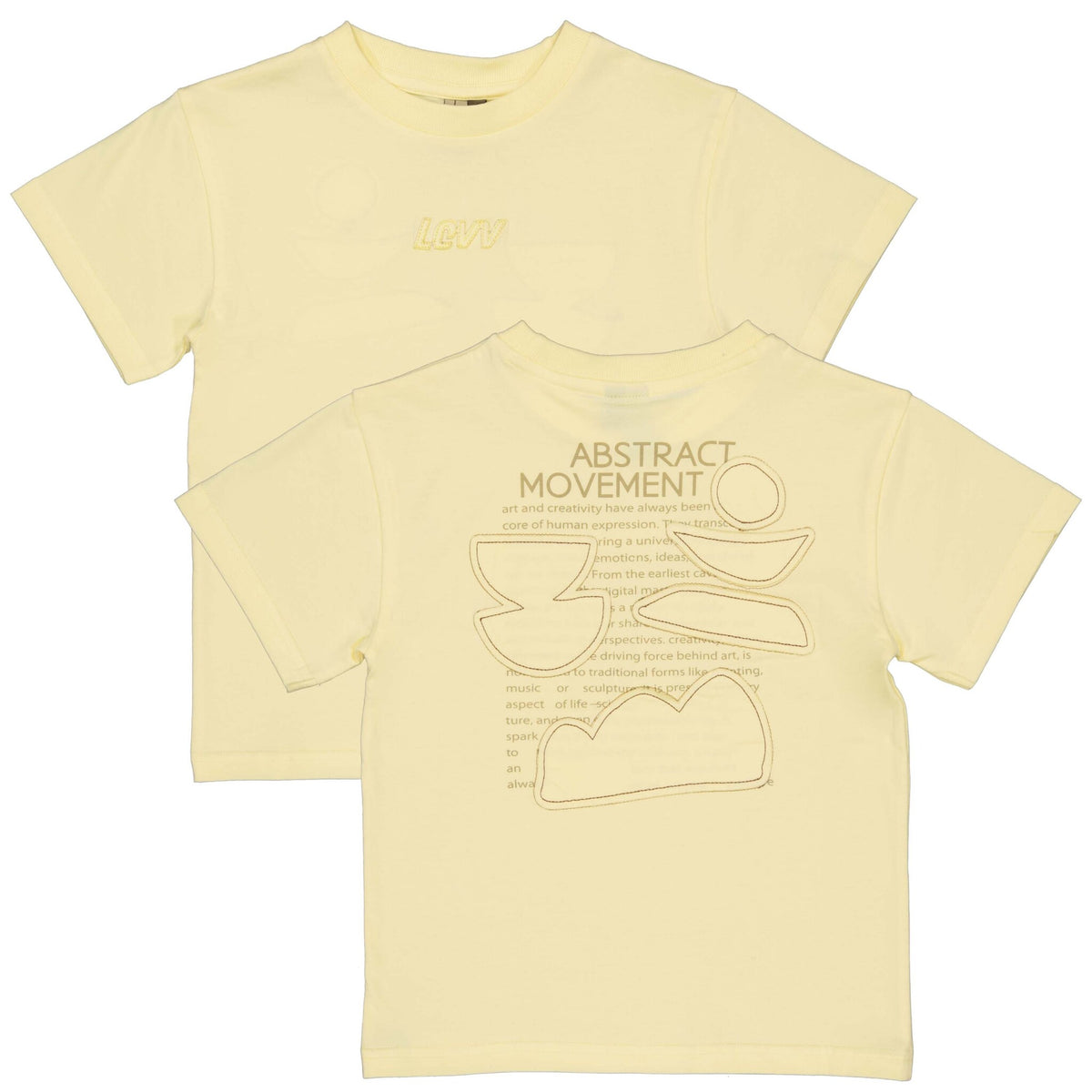 LEVV shirt jongen Bart T-shirt Pastel Yellow geel