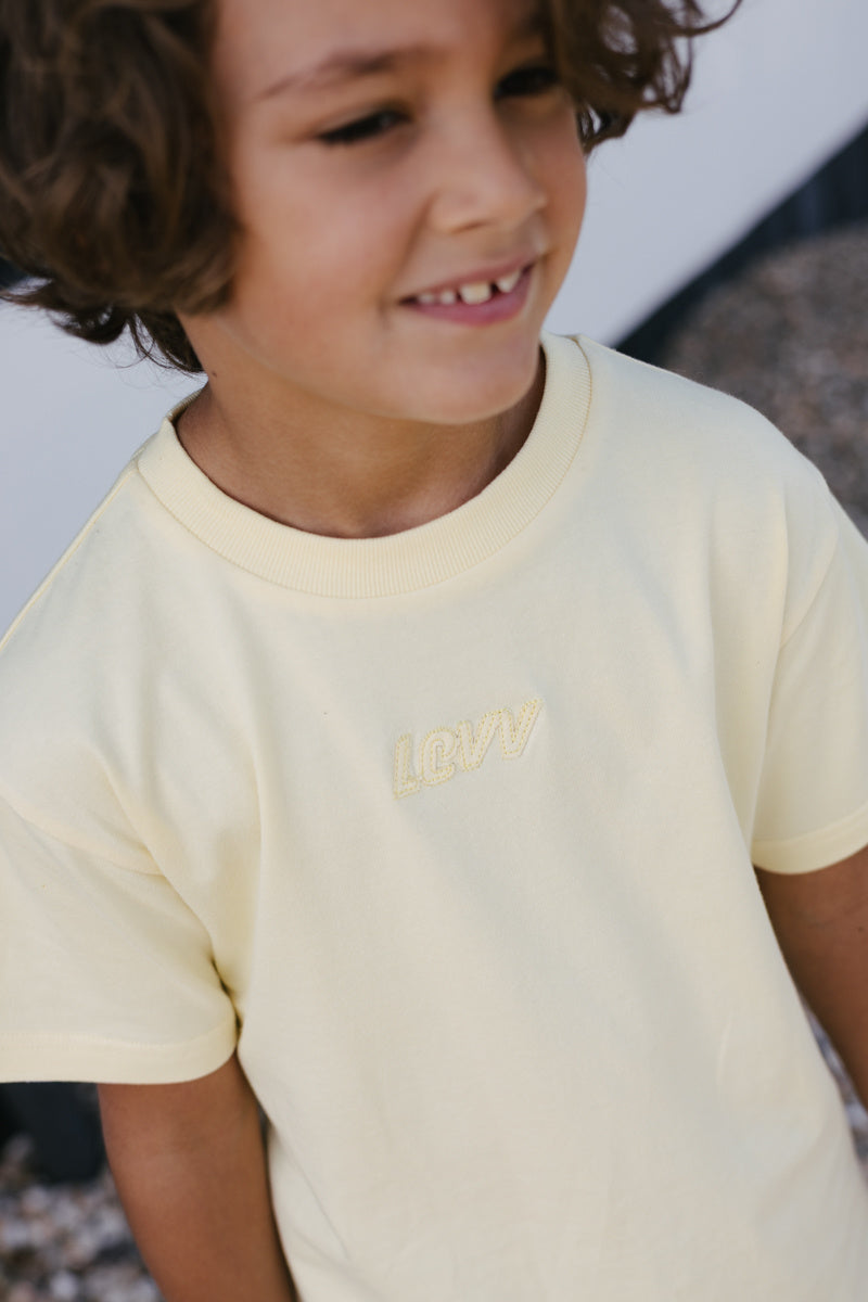 LEVV shirt jongen Bart T-shirt Pastel Yellow geel