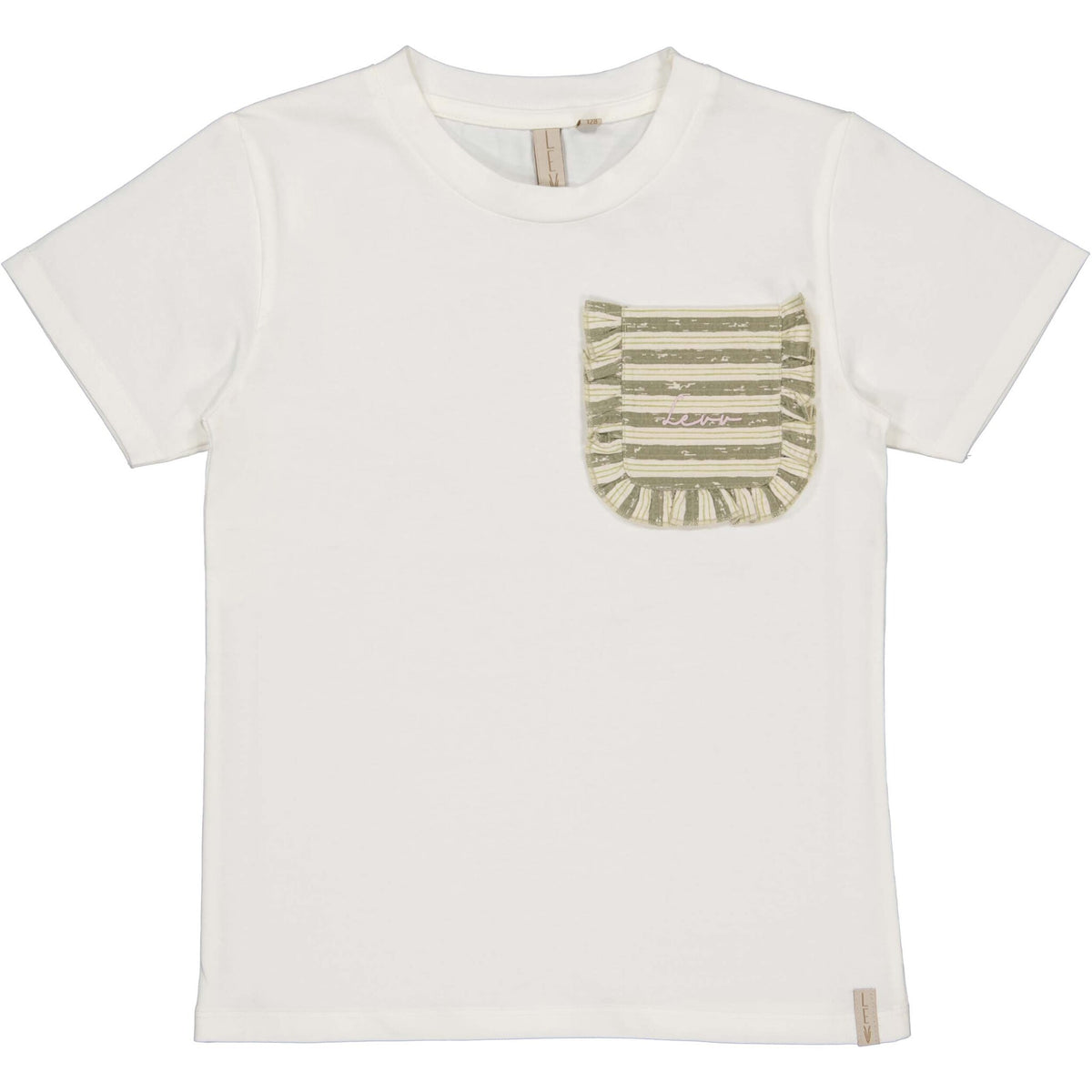 LEVV shirt meisje Beike T-shirt White Marble wit marmerprint