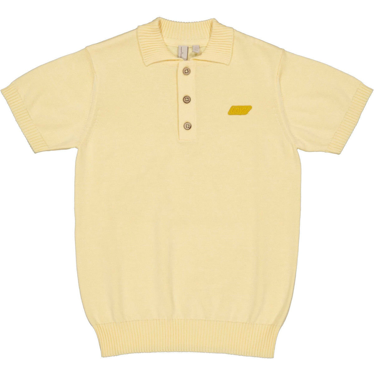 LEVV polo jongen Benjamin polo shirt Pastel Yellow geel