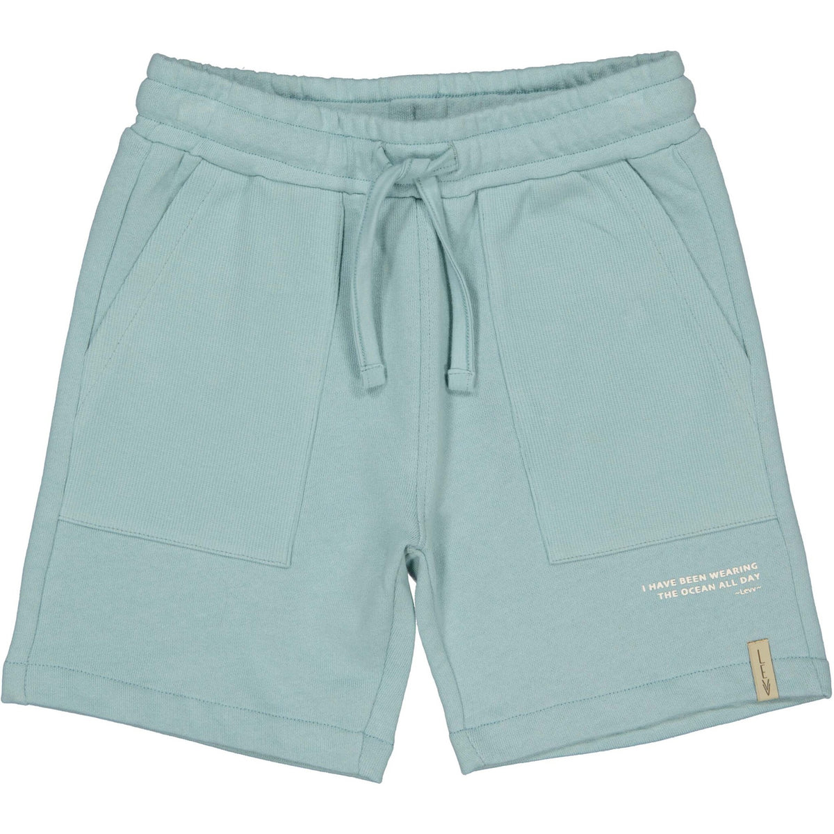 LEVV korte broek jongen Bryson short Dark Petrol aquablauw