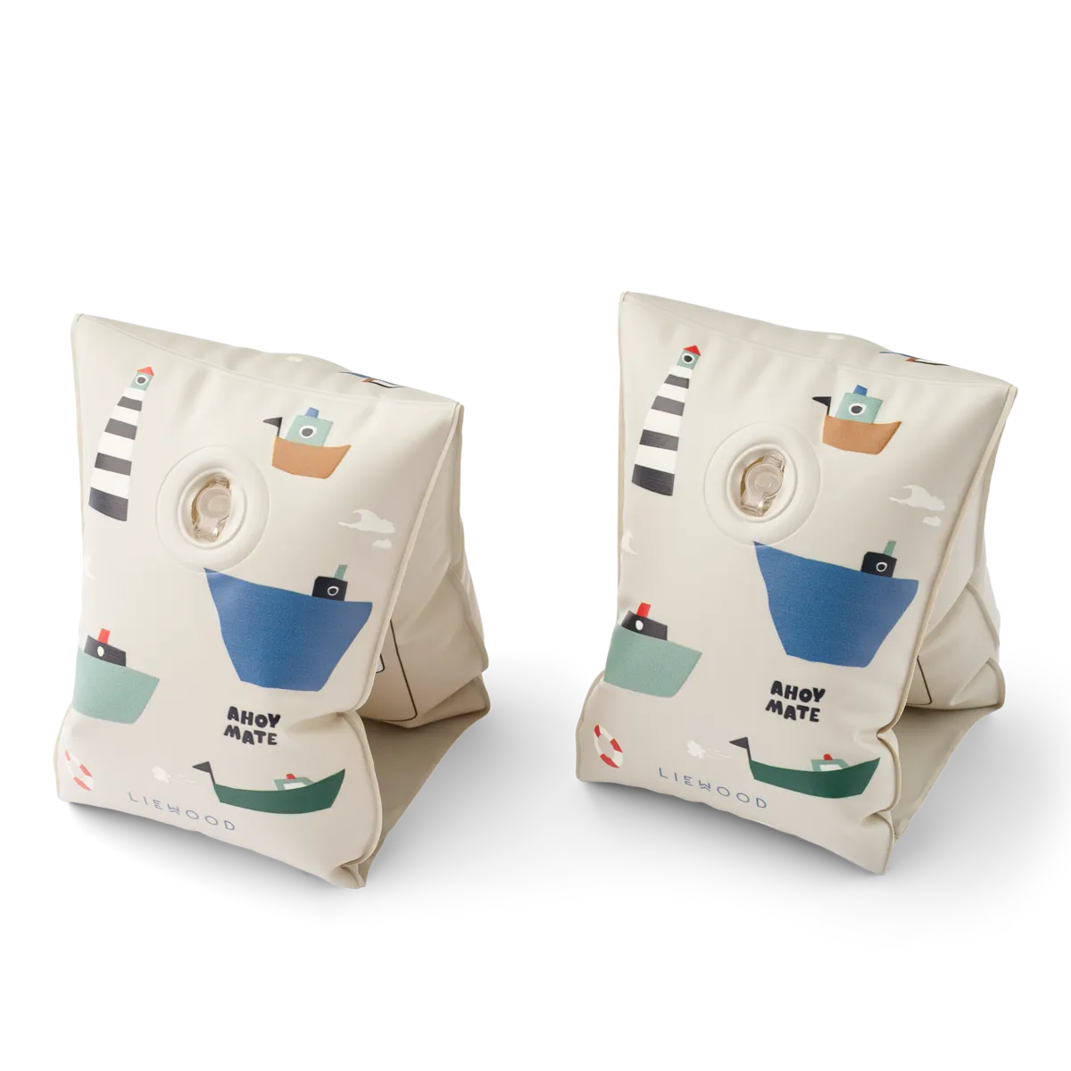 LIEWOOD zwembandjes kind Shirley Sailing Sandy (beige met print) 2-pack